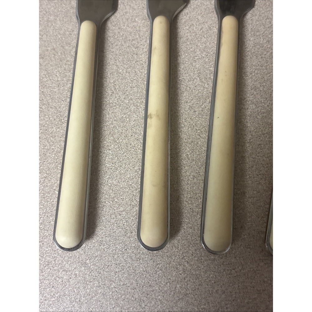 Mepra Italy Fantasia Vanilla 4 Knives 18/10 Stainless Steel Flatware Inox - Picture 6 of 7